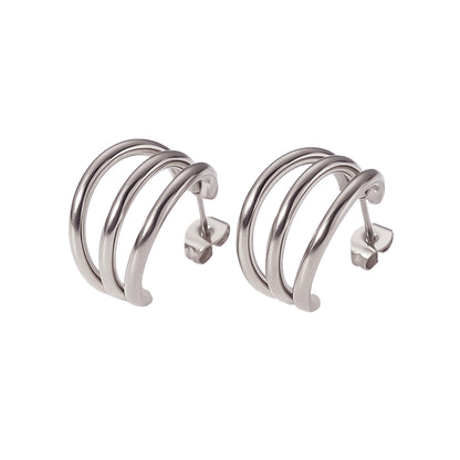 1 Pair Simple Style U Shape Plating Stainless Steel 18k Gold Plated Ear Studs