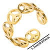 Retro Airplane Stainless Steel Plating Gold Plated Rings