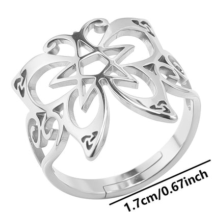 Commute Butterfly Stainless Steel Polishing Open Rings