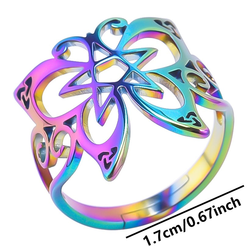 Commute Butterfly Stainless Steel Polishing Open Rings