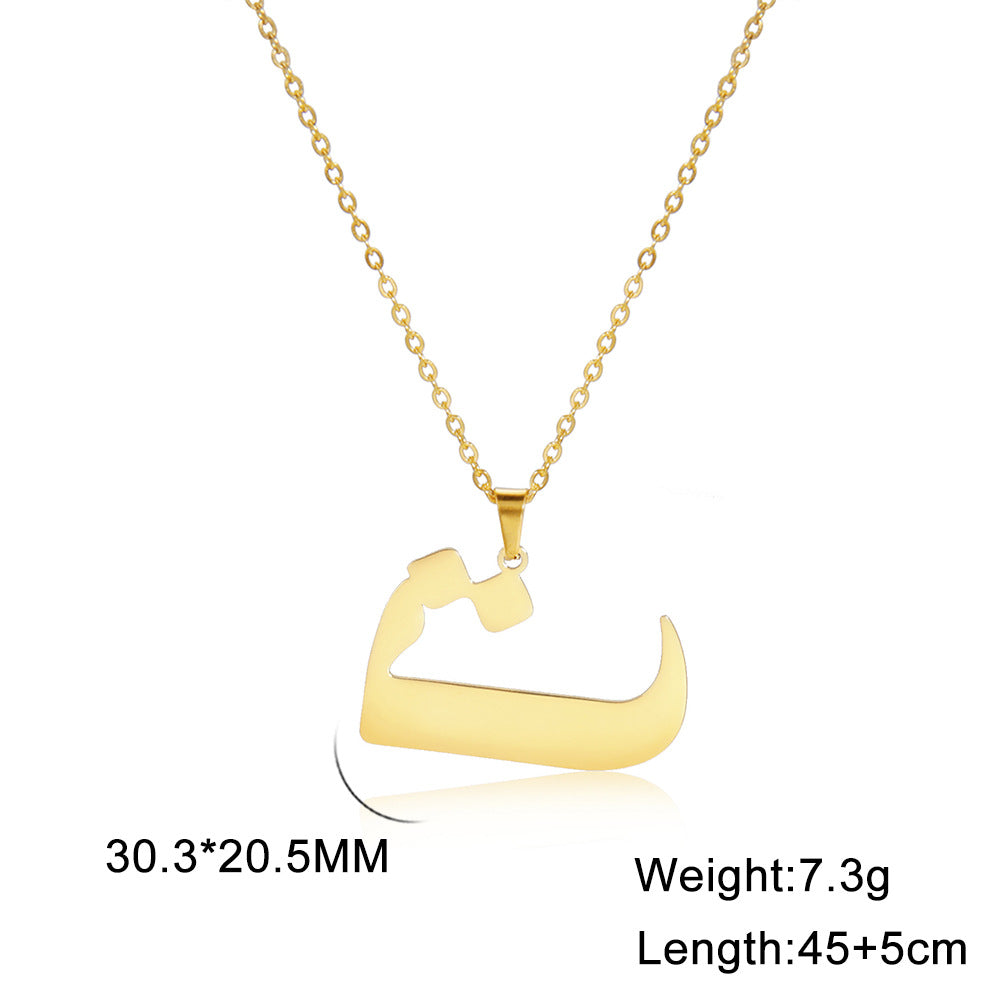 Classic Style Number Stainless Steel Pendant Necklace In Bulk