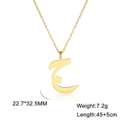 Classic Style Number Stainless Steel Pendant Necklace In Bulk