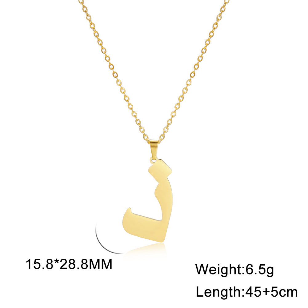 Classic Style Number Stainless Steel Pendant Necklace In Bulk