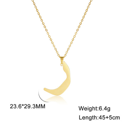 Classic Style Number Stainless Steel Pendant Necklace In Bulk