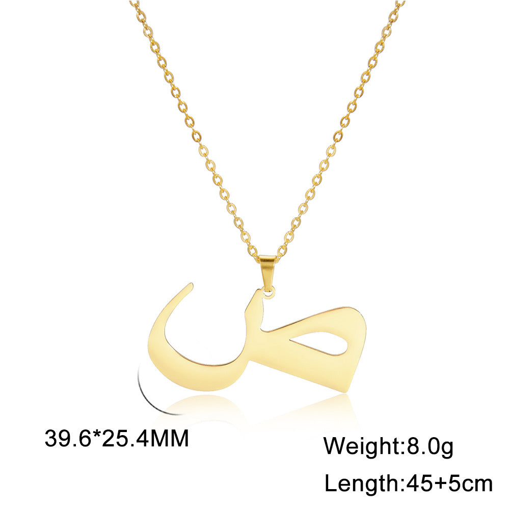 Classic Style Number Stainless Steel Pendant Necklace In Bulk