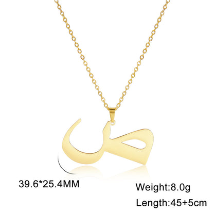 Classic Style Number Stainless Steel Pendant Necklace In Bulk