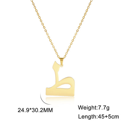 Classic Style Number Stainless Steel Pendant Necklace In Bulk