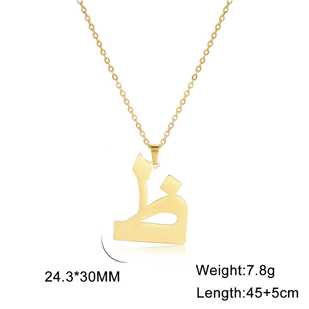 Classic Style Number Stainless Steel Pendant Necklace In Bulk