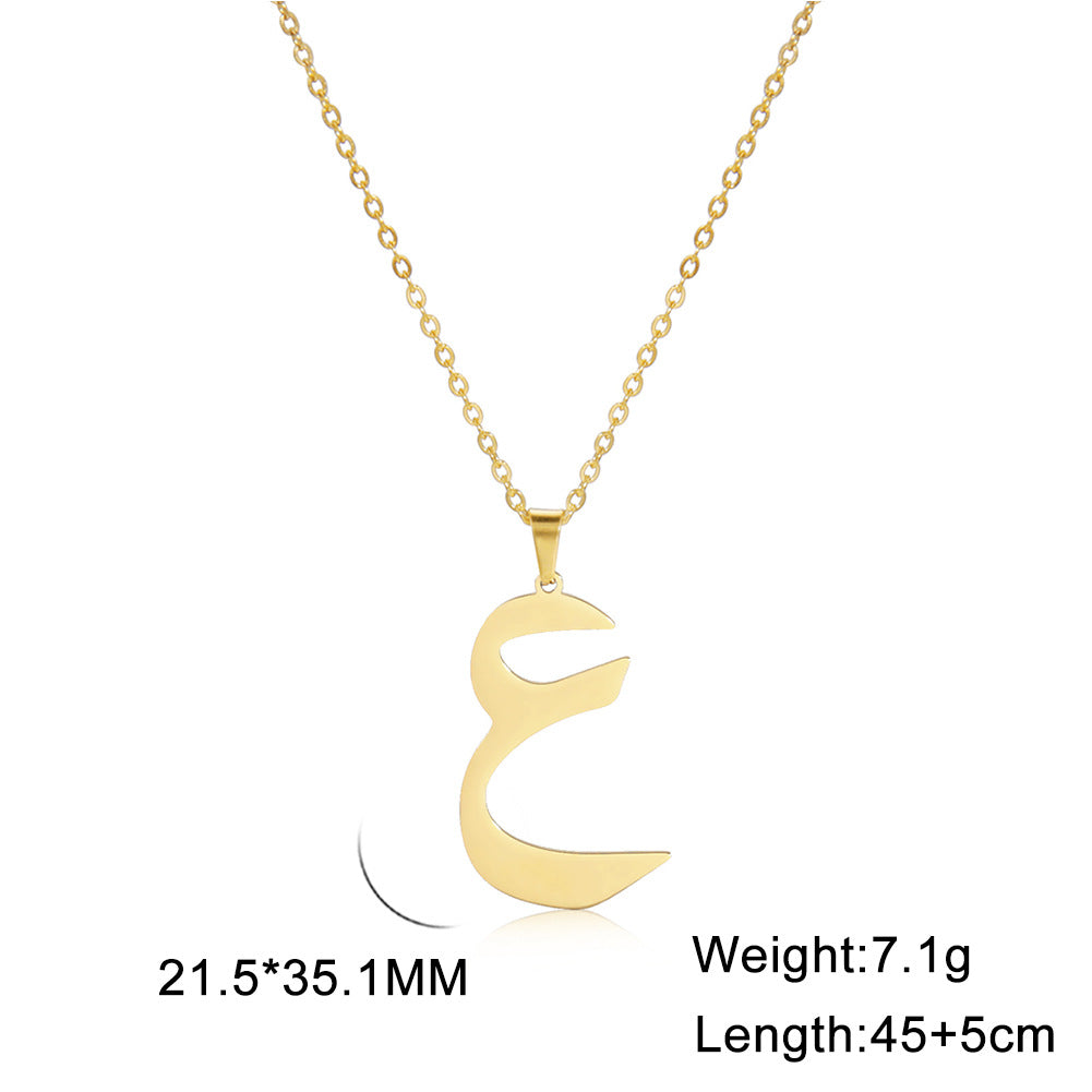 Classic Style Number Stainless Steel Pendant Necklace In Bulk