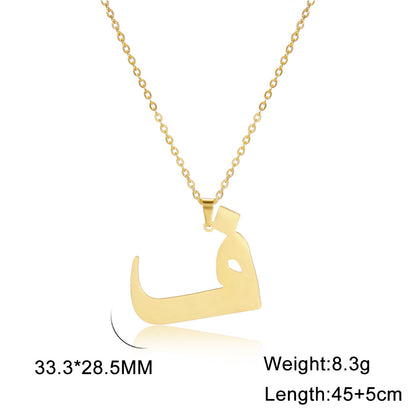 Classic Style Number Stainless Steel Pendant Necklace In Bulk