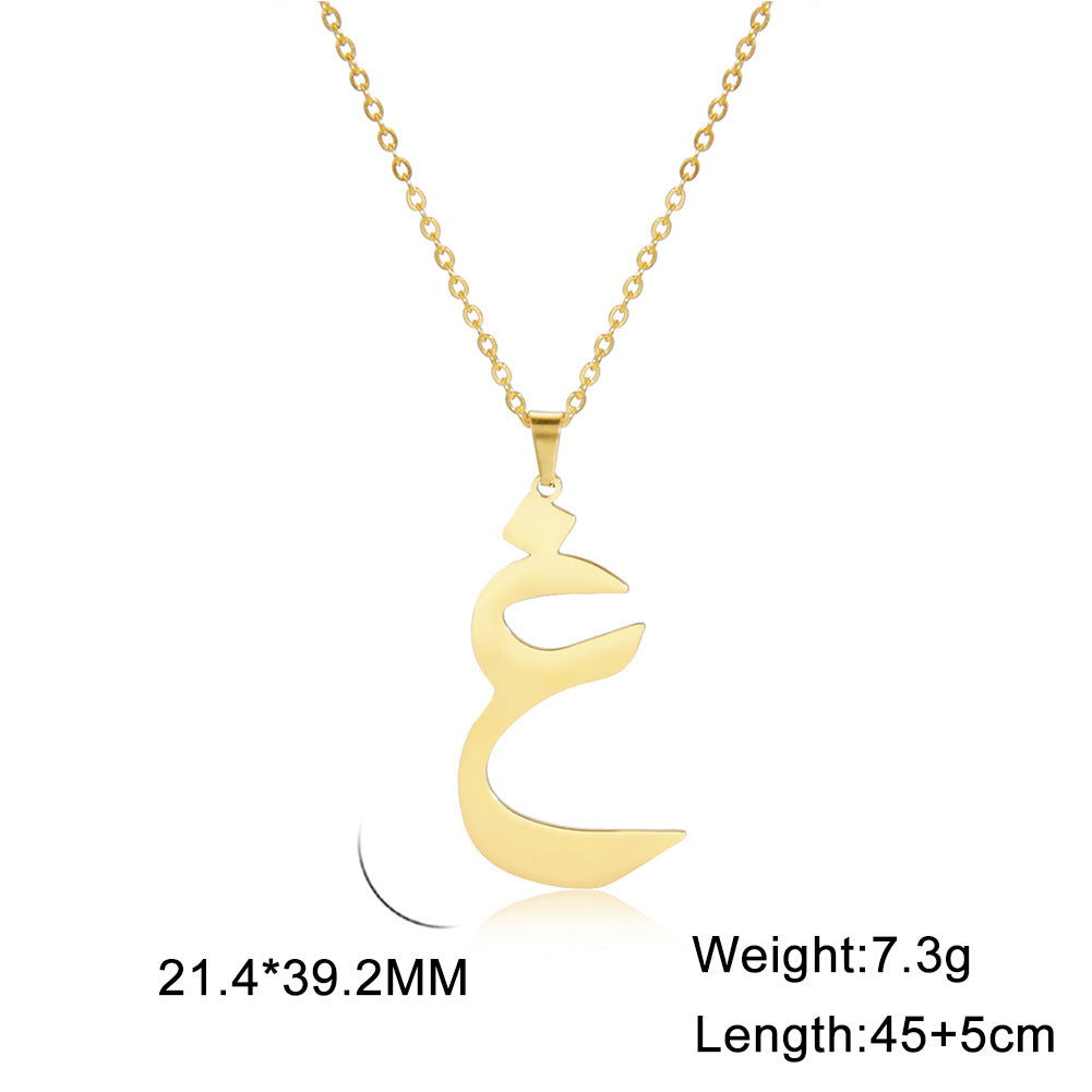 Classic Style Number Stainless Steel Pendant Necklace In Bulk