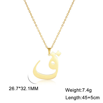 Classic Style Number Stainless Steel Pendant Necklace In Bulk