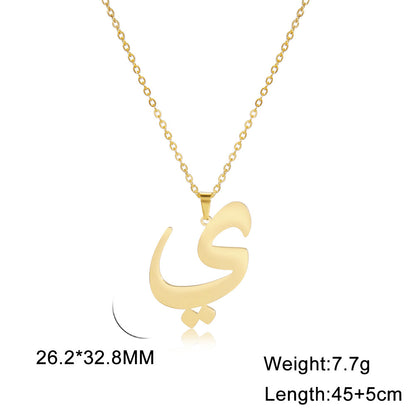 Classic Style Number Stainless Steel Pendant Necklace In Bulk