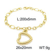 Simple Style Heart Shape Stainless Steel Plating 18k Gold Plated Bracelets