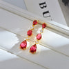 1 Pair Simple Style Water Droplets Inlay Copper Zircon Drop Earrings