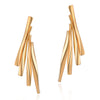 1 Pair Retro Solid Color Plating Copper Gold Plated Drop Earrings