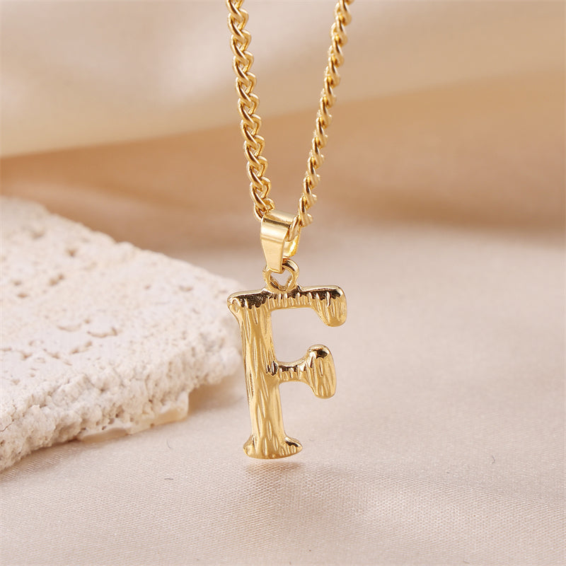 Sweet Simple Style Artistic Letter Stainless Steel Plating 18k Gold Plated Pendant Necklace