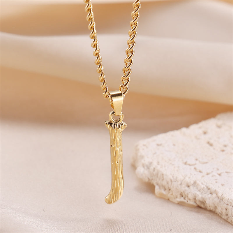 Sweet Simple Style Artistic Letter Stainless Steel Plating 18k Gold Plated Pendant Necklace