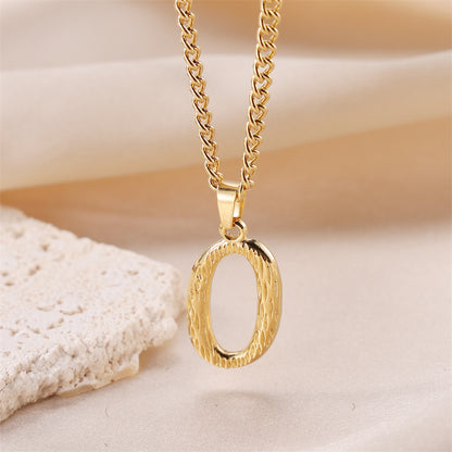 Sweet Simple Style Artistic Letter Stainless Steel Plating 18k Gold Plated Pendant Necklace