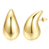 1 Pair Simple Style Water Droplets Plating Alloy Gold Plated Ear Studs