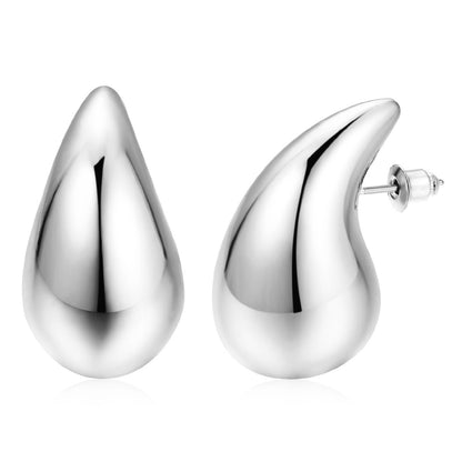 1 Pair Simple Style Water Droplets Plating Alloy Gold Plated Ear Studs