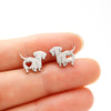 1 Pair Simple Style Dog Plating Stainless Steel 18k Gold Plated Ear Studs