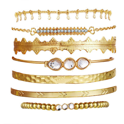 Simple Style Solid Color Alloy Plating Gold Plated Unisex Bracelets