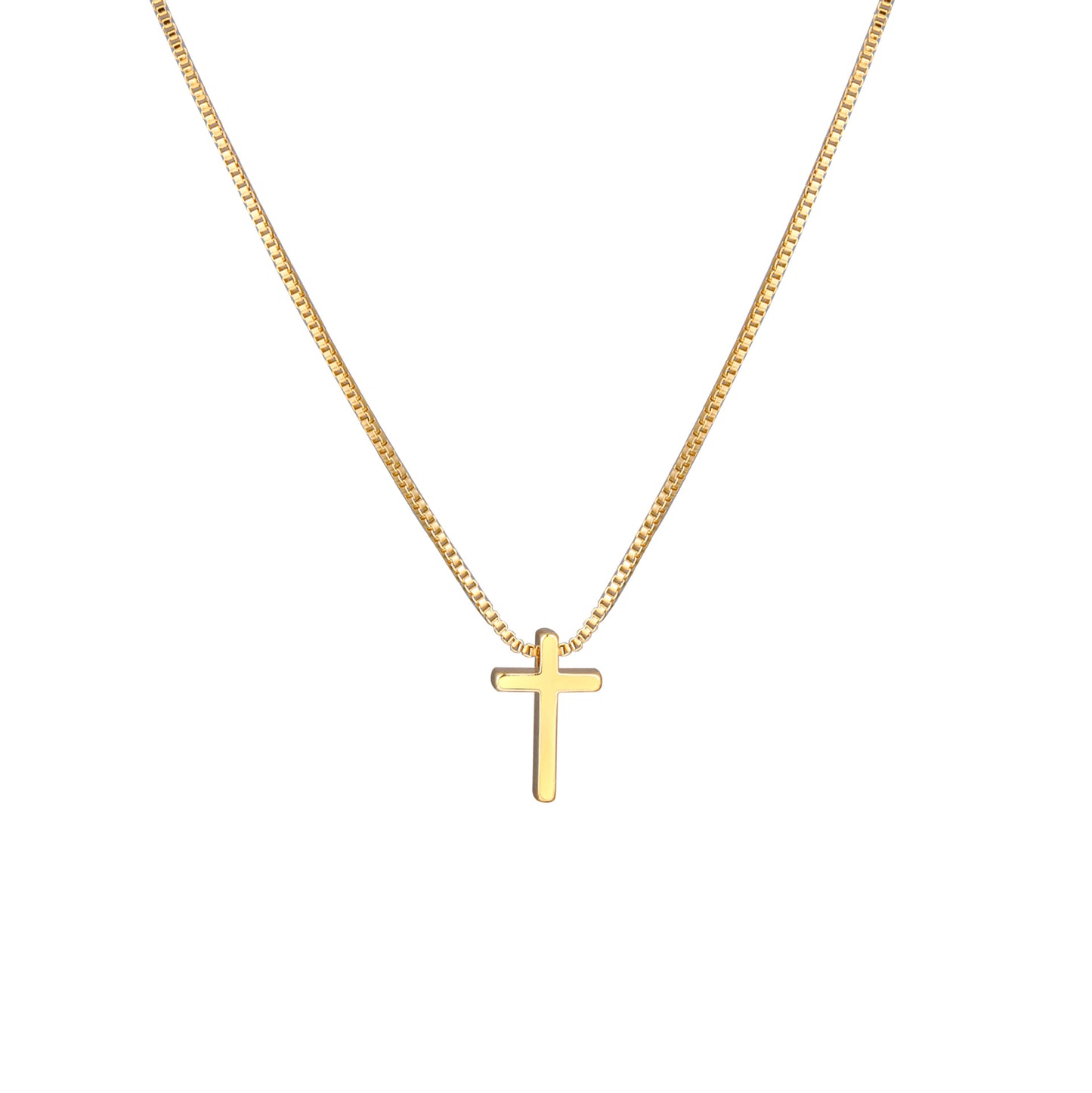 Simple Style Cross Alloy Plating Gold Plated Women's Pendant Necklace