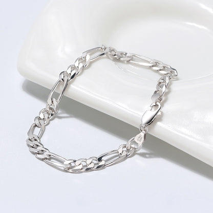 Simple Style Solid Color Sterling Silver Asymmetrical Rhinestones 18k Gold Plated Rhodium Plated Silver Plated Bracelets