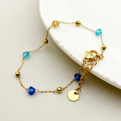 Simple Style Color Block Stainless Steel Plating Gold Plated Bracelets