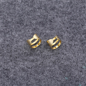 1 Piece Simple Style Solid Color Layered Plating Copper Copper Gold Plated Ear Cuffs