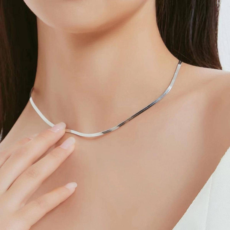 Simple Style Solid Color Stainless Steel Necklace In Bulk