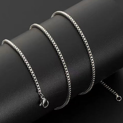 Simple Style Solid Color Stainless Steel Necklace In Bulk