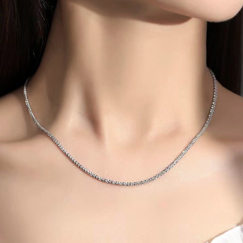 Simple Style Solid Color Stainless Steel Necklace