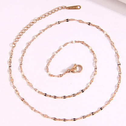 Simple Style Solid Color Stainless Steel Necklace