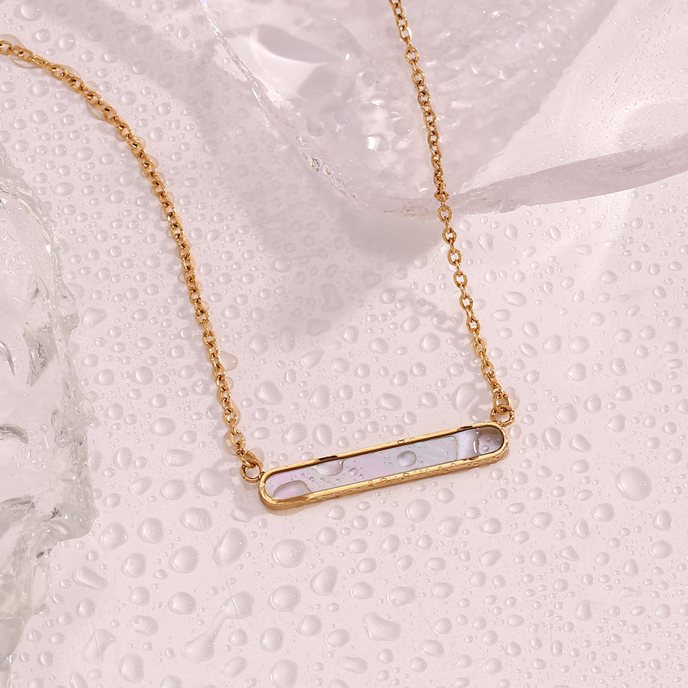 Simple Style Square Stainless Steel 18k Gold Plated Pendant Necklace In Bulk