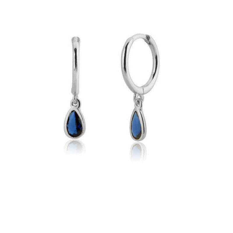 1 Pair Sweet Water Droplets Plating Inlay Copper Zircon Drop Earrings