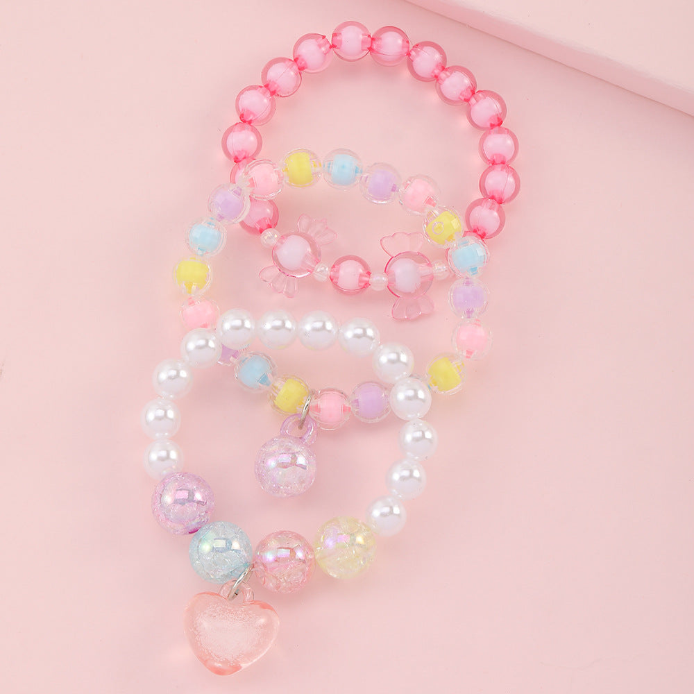 Cute Star Heart Shape Beaded Kid's Bracelets