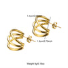 1 Pair Simple Style Classic Style C Shape Hollow Out Stainless Steel Ear Studs