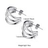 1 Pair Simple Style Classic Style C Shape Hollow Out Stainless Steel Ear Studs