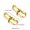 1 Pair Retro Double Ring Stainless Steel Drop Earrings