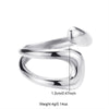 Retro Classic Style Solid Color Snake Stainless Steel Open Rings