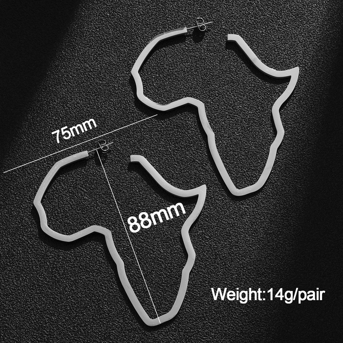 1 Pair Streetwear Map Stainless Steel Earrings