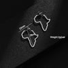 1 Pair Streetwear Map Stainless Steel Earrings