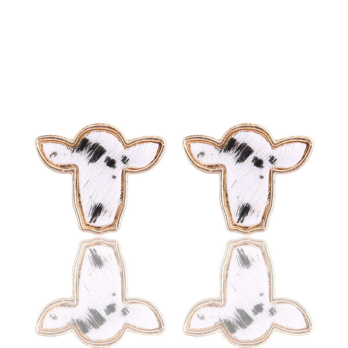 1 Pair Retro Cows Plating Alloy Ear Studs