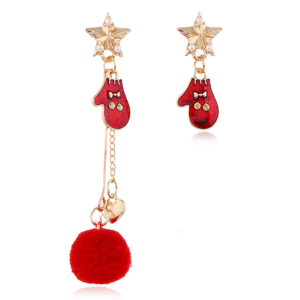 1 Pair Retro Modern Style Streetwear Christmas Hat Christmas Tree Santa Claus Enamel Alloy Drop Earrings