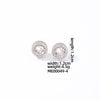 1 Pair Casual Simple Style Round Square Plating Inlay Copper Zircon White Gold Plated Gold Plated Ear Studs