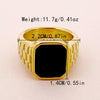 Glam Vintage Style Square Stainless Steel Plating Inlay Zircon Gold Plated Rings