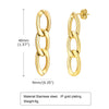 1 Pair Casual French Style Classic Style Geometric Plating Stainless Steel 18k Gold Plated Drop Earrings