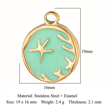 Modern Style Star Artificial Gemstones Titanium Steel Wholesale Jewelry Accessories